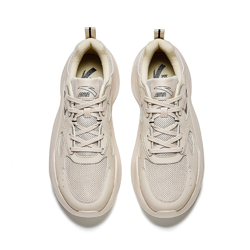Anta Модные Универсальные Нескользящие Дышащие Низкие Повседневные Кроссовки Мужские кроссовки Бежевый 912528802Q-2