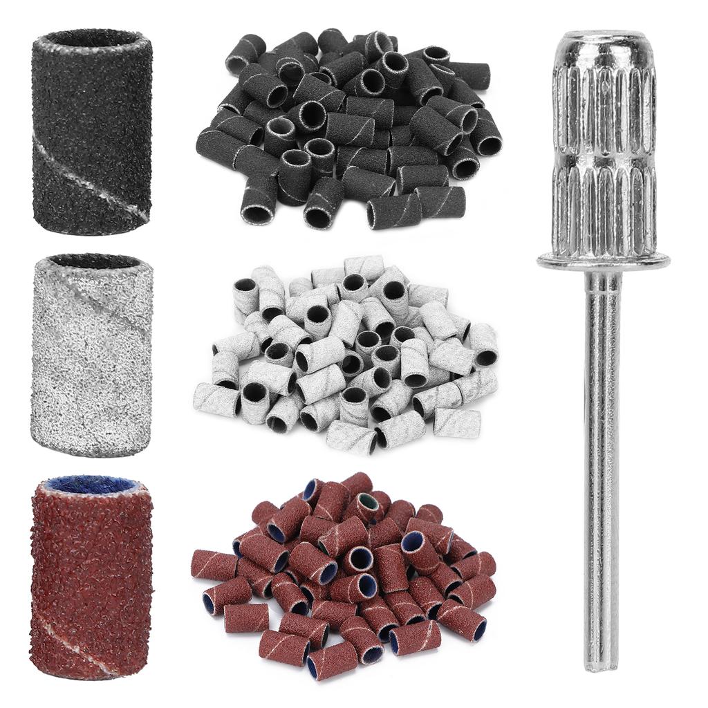 210 шт. профессиональных шлифовальных лент для маникюра и педикюра, сверл для ногтей, зернистость 80# 120# 180#