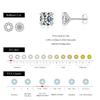 MODIAN D 1CT Moissanite Stud Earrings 925 Silver Brilliant Round Cut Lab Created Diamond Jewelry For Women