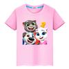 T Shirt for Kids Boy 10year Talking Cute Tom Cat Print Anime Tees Kawaii Tops Y2k One Piece 100%Cotton Short Pride Tshirt Girl Clothe