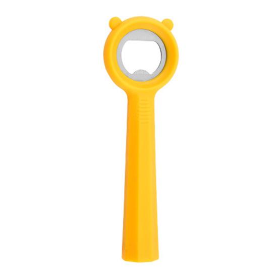 Cute Bear Bottle Opener, Stainless Steel Beer Cap Remover with Non Slip Handle, Portable Kitchen Bar Tool for Soda, Gift for Men Women