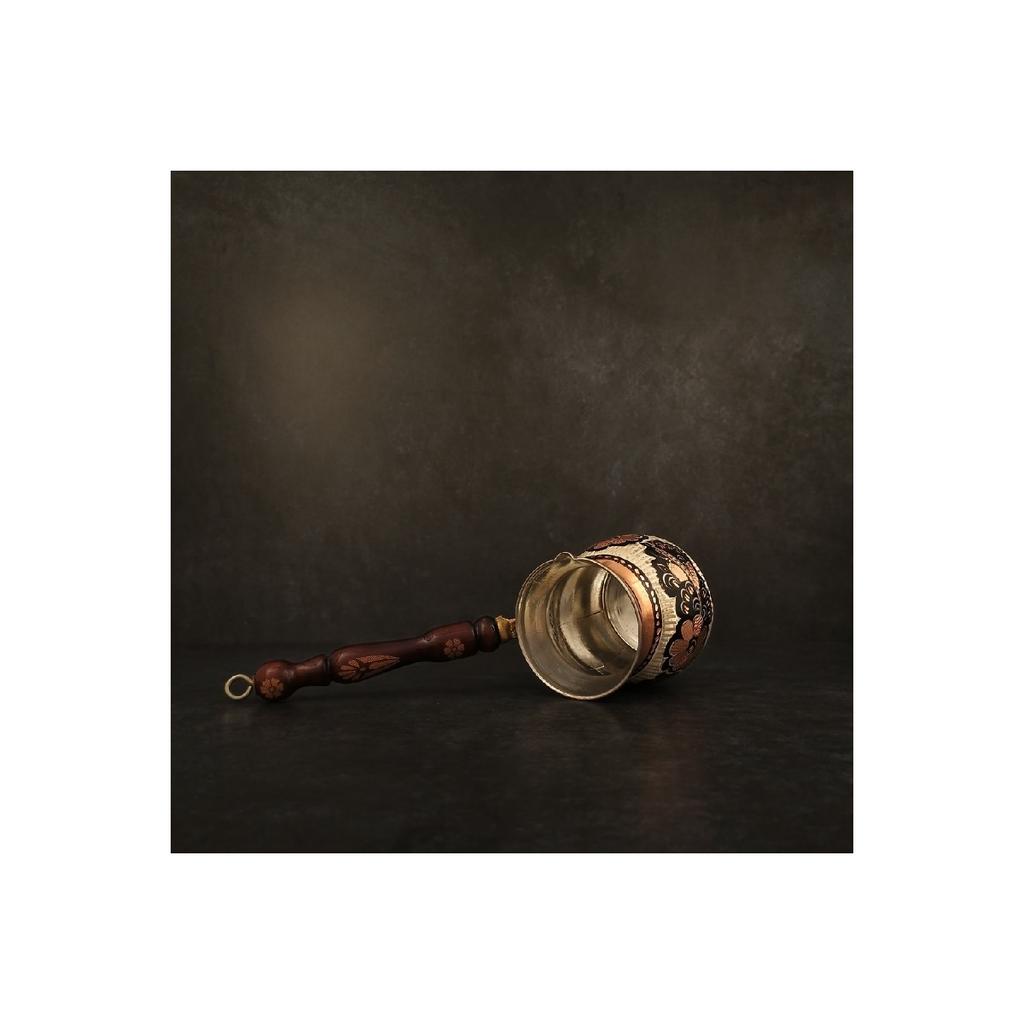 Толстый медный кофейник ручной работы с вышивкой на 6-7 человек