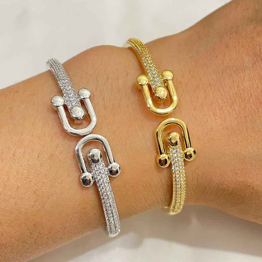Open Horseshoe Buckle Women's Light Luxurious and High-end Versatile Bracelet