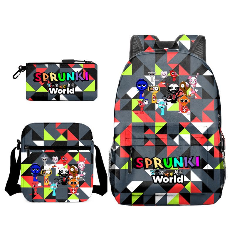 Мерч для ритм-бокс игры Рюкзак для начальной школы sprunki мультяшный рюкзак «Звездное небо» набор из 3 предметов D