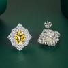 BELLA BOX Luxury Women Fashion Flower Stud Earrings Wedding Engagement Party Gift