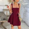 Women's Solid Color Dresses Elegant Style Solid Color Straps Short Dresses
