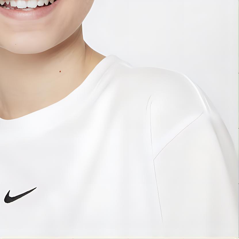 Nike Футболка из серии Sportswear Essentials Мягкая Удобная Повседневная Универсальная С коротким рукавом Детские Топы Белый FZ5559100