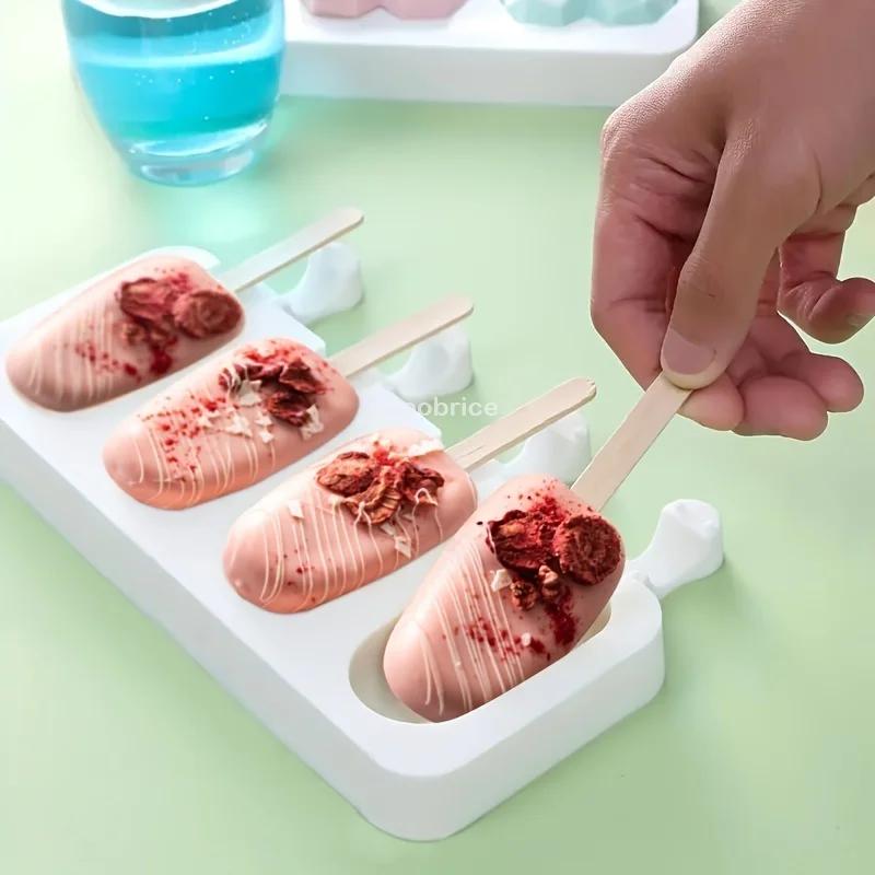 Силиконовая форма для мороженого, сделай сам, шоколадный десерт, формы для мороженого, лоток для приготовления кубиков льда, домашние инструменты, летние принадлежности для вечеринок