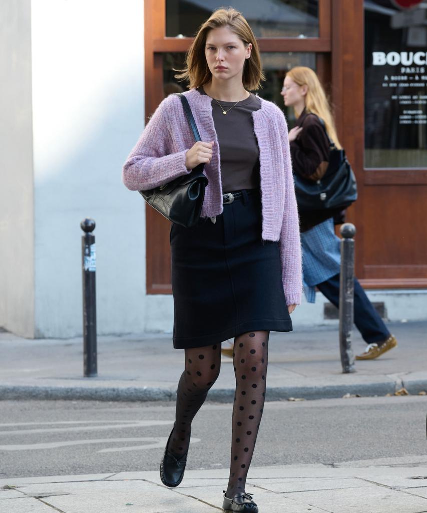 City Breeze Wool Monoline Skirt_Navy