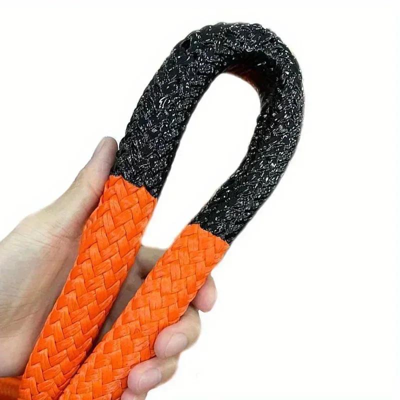 19mm*6m 19800lbs Recovery Rope+2pc Soft Shackle +1pc Storage bag Automobile Emergency Wild Rescue Power Line Rope Trailer Rope