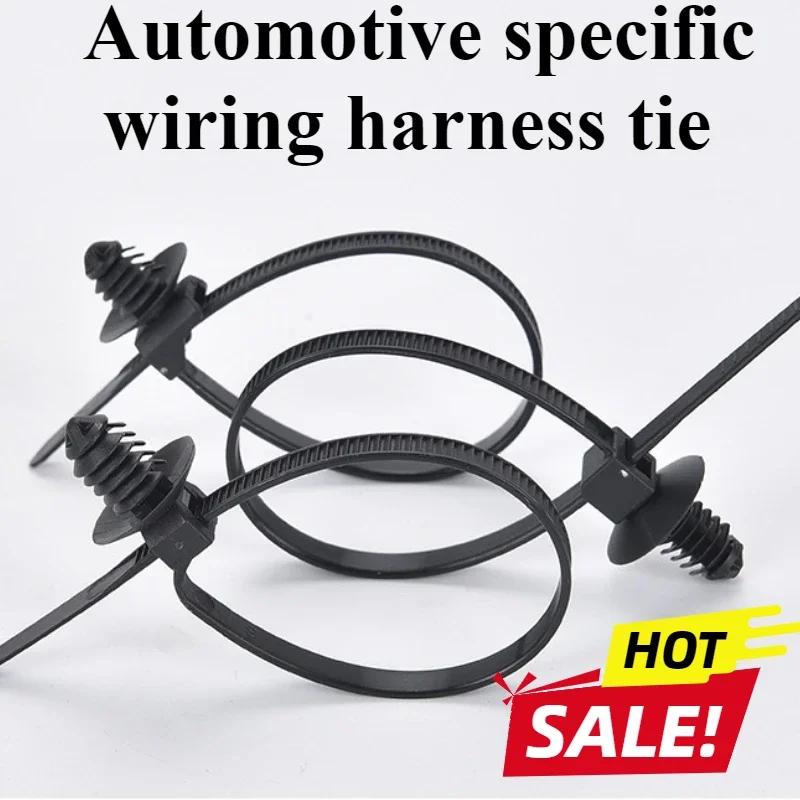 Car Nylon Tie Wrap Cable Fixed Fastener Clips Strap Self-Locking Nylon Cable Ties Car Hose Fastening Zip Interior Accessorie
