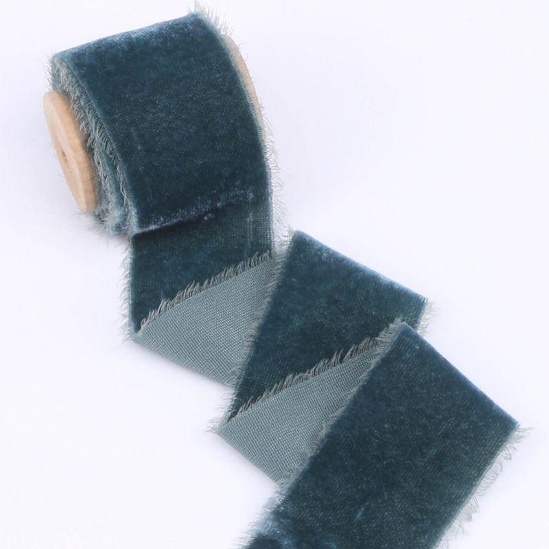 1 м/рулон Бархатная лента с флокированием, отрываемая вручную, DIY, украшение для торта, подарка, свадебного приглашения, браслета, цветов, бархатная лента, отрываемая вручную