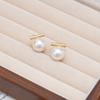 Silver Needle Simple Pearl Stud Earrings French Temperament High-End Earrings Niche Light Luxury Retro Versatile Earrings Women