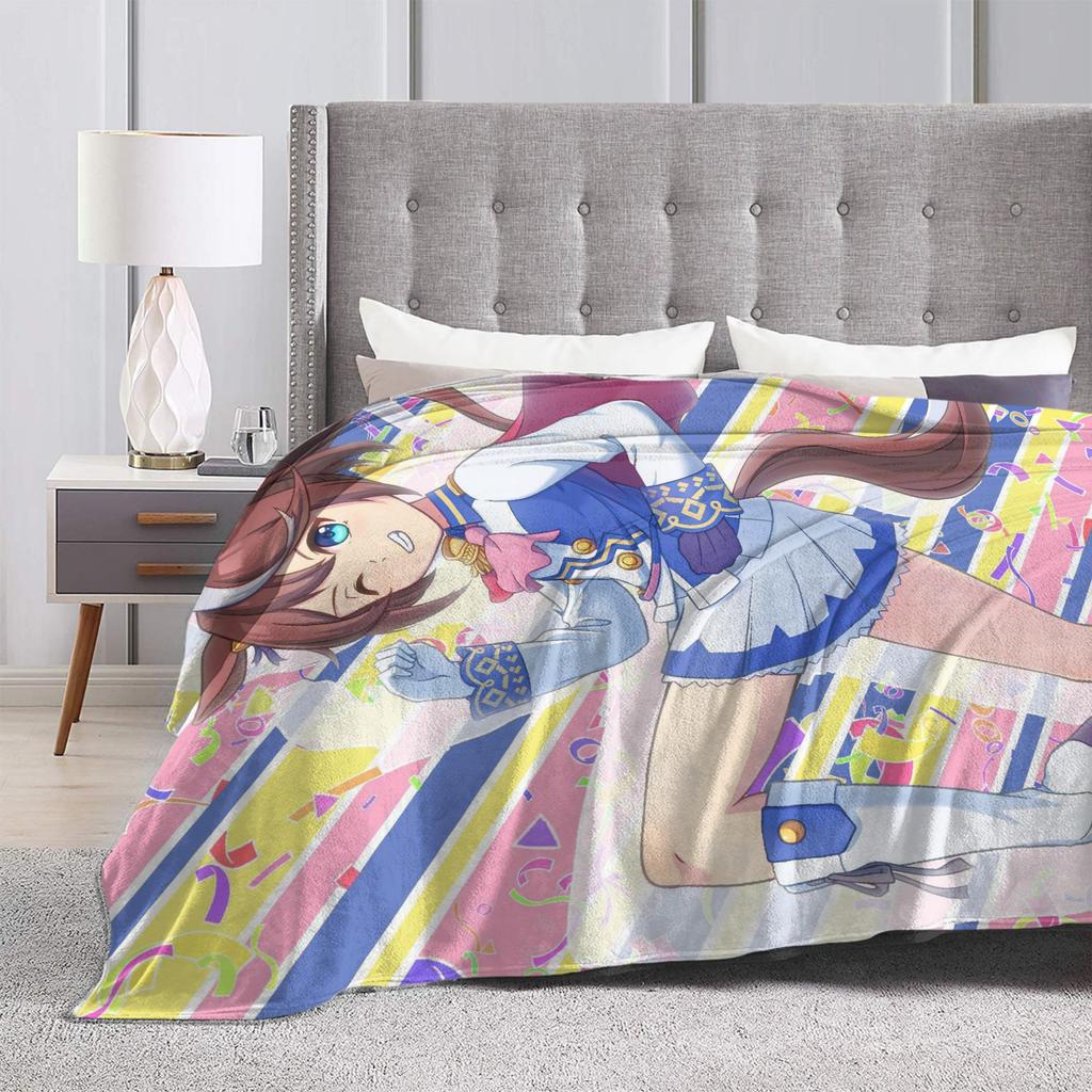 Anime Uma musume Pretty Derby Blanket Fleece Winter Multi-function Soft Throw Blanket for Home Car Bedspread