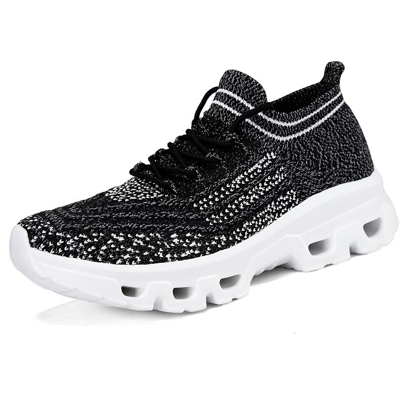Пара вязаной повседневной спортивной обуви, легкая эластичная обувь для ходьбы и бега, мужская и женская дышащая обувь-носки большого размера 36-47
