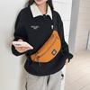 Casual Messenger Bag Fashionable Solid Color Nylon Messenger Fanny Pack Large Capacity Men's and Women's Shoulder Bag Daily Breast Bag Women's