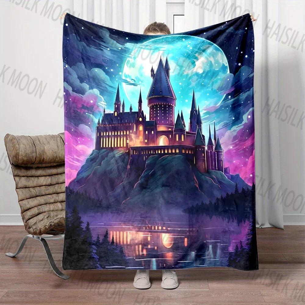 Mysterious Castle Printed Blanket, Children's Favorite Gift, Travel Office Camping, RV, Bedroom Sofa, Multi-scene Application