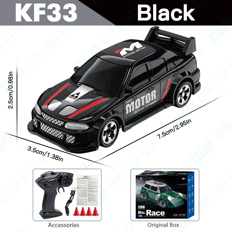 KF33 1:64 2.4G Высокоскоростная Дрифт Радиоуправляемая Машина 4WD Машина на Радиоуправлении Полный Привод Радиоуправляемая Мини Модель Гоночного Автомобиля Игрушка для Мальчика Подарок