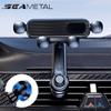 SEAMETAL Gravity Car Phone Holder Air Vent Clip Mount Mobile Cell Phone Stand In Car GPS Support For iPhone 13 12 Pro Xiaomi Samsung