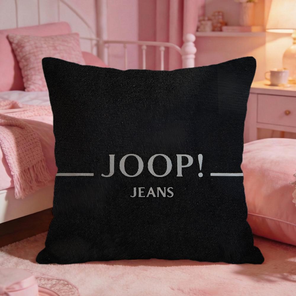 JJoopS Brand Classic Logo Cushion Cover Premium Comfort Reversible Pillow Cove Two In One Design For Any Room Car Interior