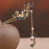 Pearl Phoenix U-shaped Hairpin Tassel Chinese Style Hair Stick Exquisite Hanfu Hair Stick  Perform