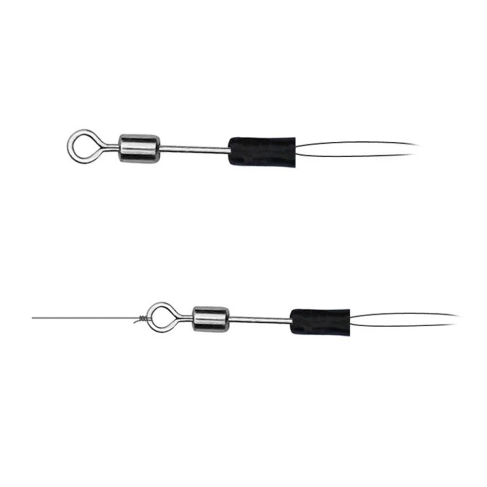 Стальной Быстросъемный Вертлюг Рыболовный Вертлюг с Подшипником Быстроразъемный Соединитель Рыболовный Крючок Цельные Кольца Вращающийся