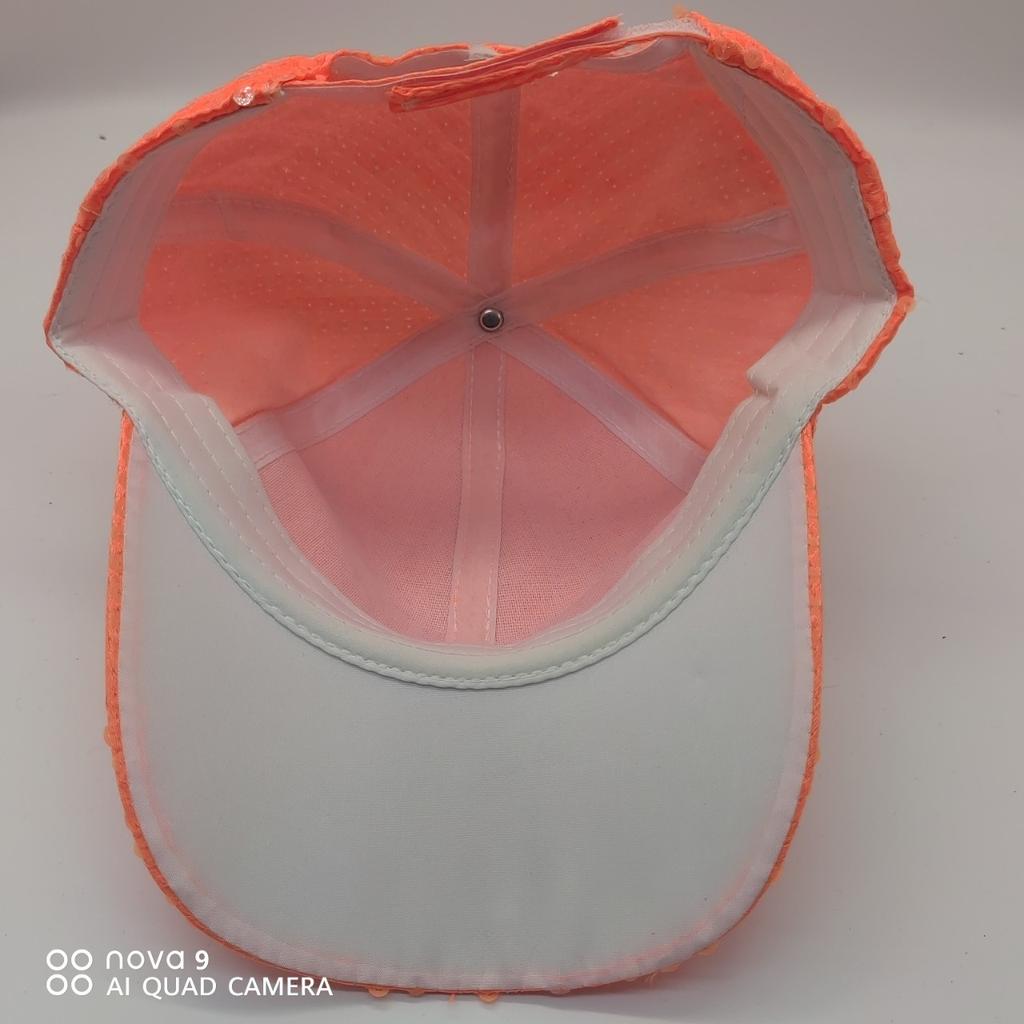 Adult Performance Fluorescent Sequin Baseball Cap Common Fabric Feature for Night Parties and Stage Use