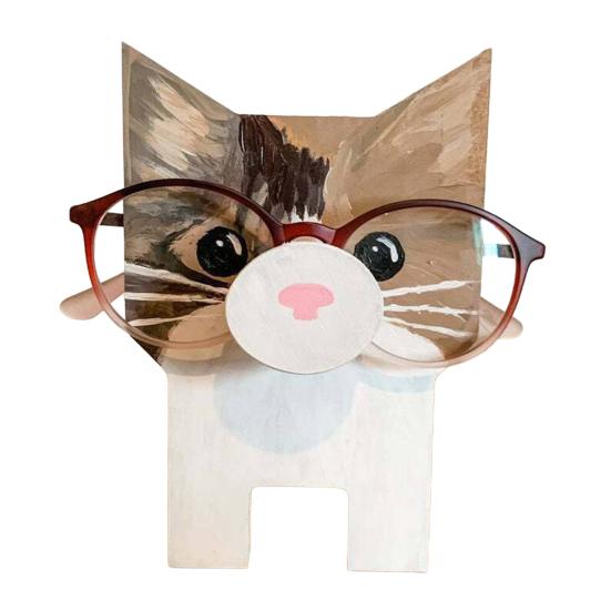 Деревянный держатель для очков в виде животного, резной держатель для очков на столешницу, органайзер для очков в виде животного для домашнего офиса, школьной парты