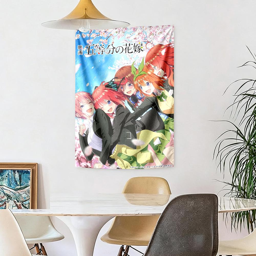 Quintessential Quintuplets6 Wall Decor Tapestry Art For Pet Memorial Birthdaywedding Party Backdrop Family Gift