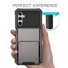 For Samsung Galaxy A55 5G Case PC+TPU Card Holder Hidden Pocket Anti-Scratch Cover