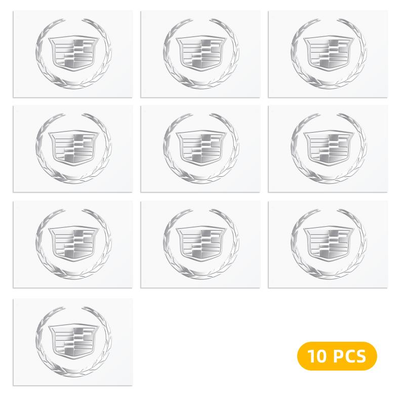 AABHS1 2/5/10pcs Car Logo 3D Metal Stickers Decorative Accessories For Cadillac Logo Escalade CTS ATS SRX XTS XT5 STS CT5 CT6 BLS XLR