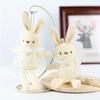 Small Plush Bunny Stuffed Animal Fluffy Rabbit Keychain Pendant for Backpacks Cute Easter Gifts Decor Birthday Po Props