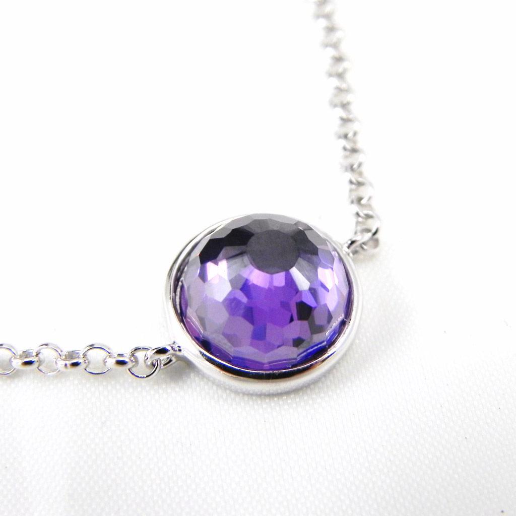 Les Trésors De Lily [G9340] — Серебряный браслет «Линда» с аметистом — 12 мм