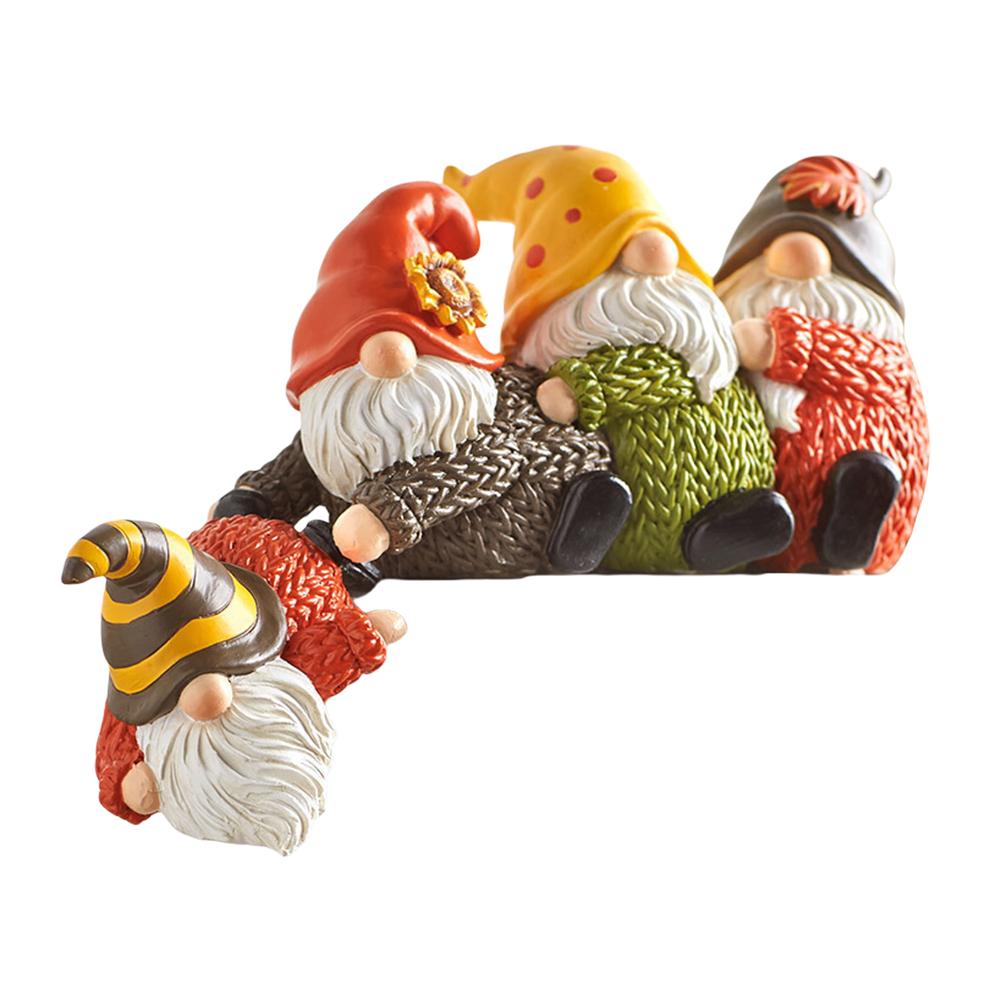 Очаровательные рождественские фигурки гномов из мультфильмов из смолы для домашнего декора спальни и офиса, восхитительные праздничные украшения