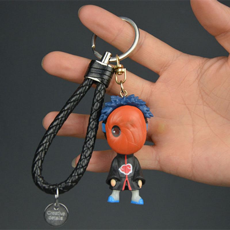 12Pcs Naruto Anime Figure Sasuke Kakashi Gaara Itachi Uchiha Q Version Cute Keychain Backpack Decoration Pendant Gift