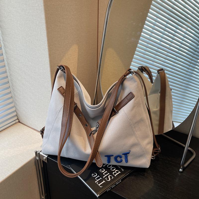 Повседневная холщовая сумка-тоут женская новая многофункциональная наплечная сумка для поездок на работу универсальный рюкзак большой вместимости