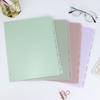 8Pcs Plastic Binder Dividers 3-Hole Punched Tear-Resistant Separator Pages Inner Page Dividers Office Supplies