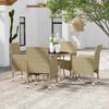Día Y Noche - Día Y Noche 5-Piece Garden Dining Set Beige Synthetic Rattan