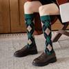 Streetwear Knee High Stockings Elastic JK Stockings Women Kawaii Stripe Check Socks Lolita
