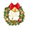 Yousheng Christmas Window Clings Large Christmas Wreath Decals with Bow Bells Balls Xmas Static Stickers for Glass Holiday Home Office Stores Decor