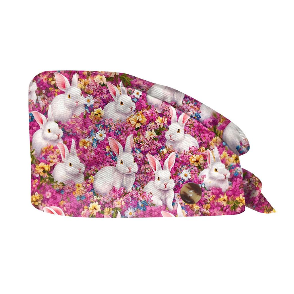 Fashion Easter Print Work Hat Casual Wash Hat Bag Cap