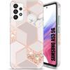 Case for Samsung Galaxy A53 5G - BOOLING - Pink Marble Pattern - Soft Shockproof Protection