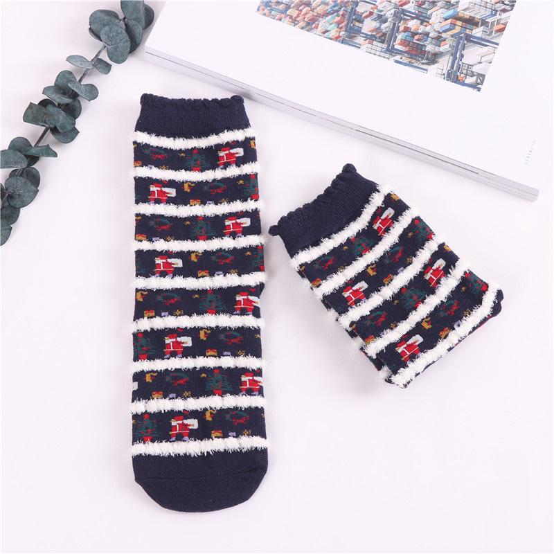 Women Sock Winter Warm Christmas Gifts Stereo Socks thicken Soft Santa Claus Deer Xmas Cotton Cute Christmas Socks calcetines