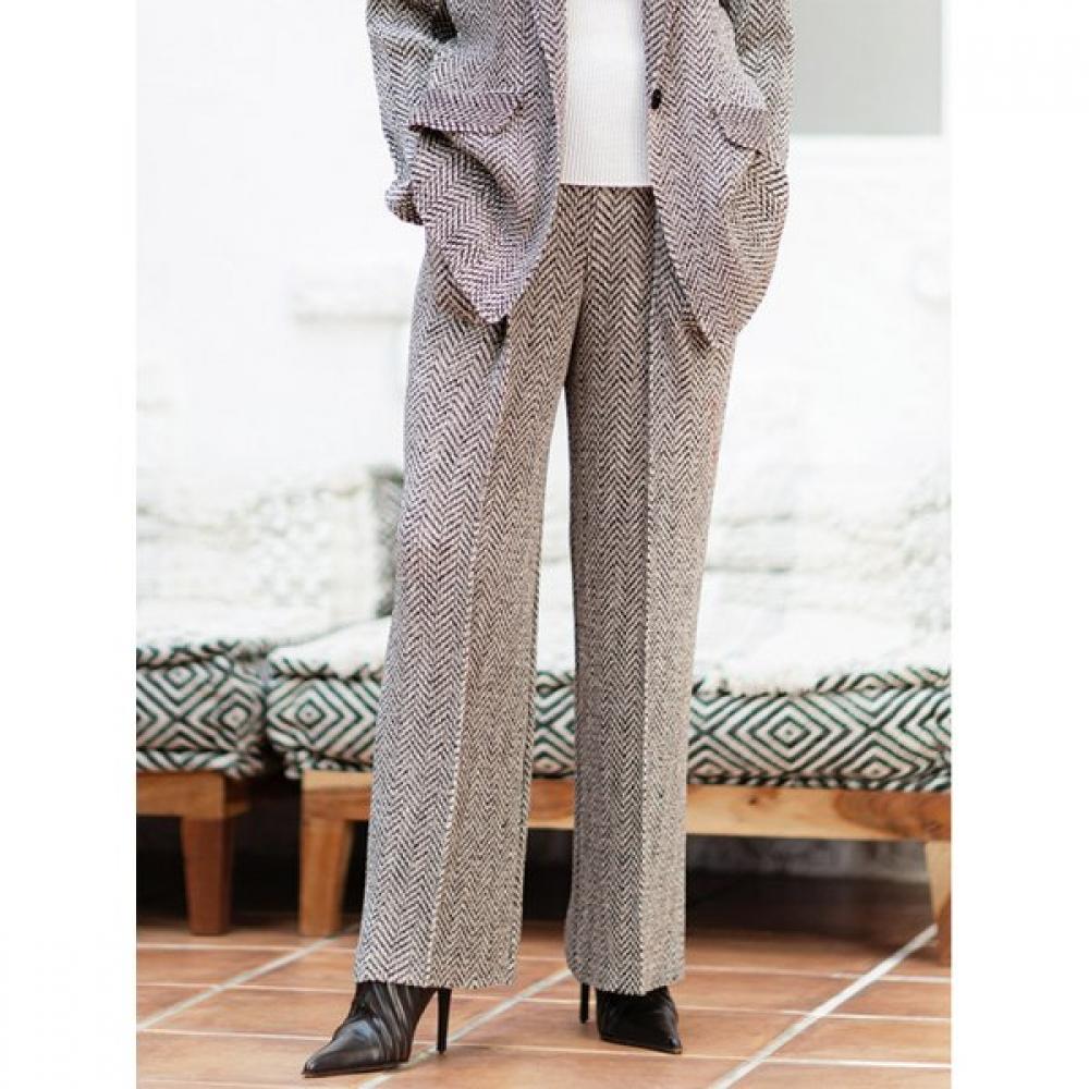 Specchio Straight Pants With Front And Back Pleat   432 327