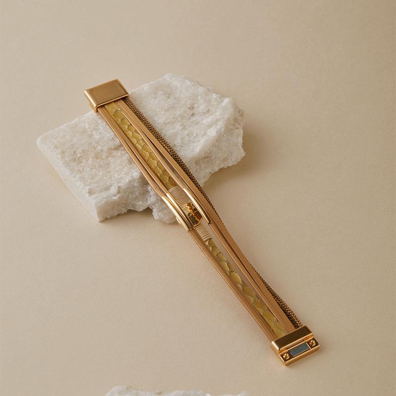 Винтажный плетеный кожаный браслет со стразами для женщин, богемный многослойный широкий браслет, ювелирные изделия для вечеринок, подарки