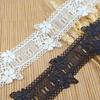 3 ярда/лот, ширина 4,5 см, хорошее качество, белая/черная вышивка, отверстие для вышивки, может пройти лента, цветок, свадебная кружевная бейка, свадебная одежда