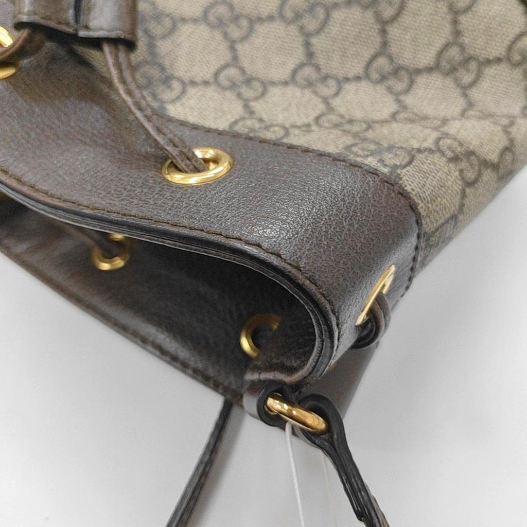 [Б/У] Мини-сумка-ведро Gucci Ophidia 'Бежевый/Эбеновый' - Очень хорошее состояние #LVV9QQ