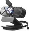 HD 1080P Webcam with Privacy Automatic Light USB Supports Web Video and Remote Compatible with and Includes Japanese Instructions Microphone, Cover,