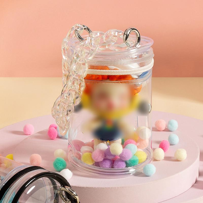 Сумка для кукол ручной работы, глухая коробка, демонстрационная сумка, креативная прозрачная сумка-цилиндр из ПВХ