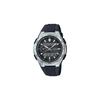 Casio Спортивная Мода 100 Метров Водонепроницаемые Солнечные Кварцевые Часы на Смоляном Ремешке Мужские Черный Циферблат WVA-M650-1AJF